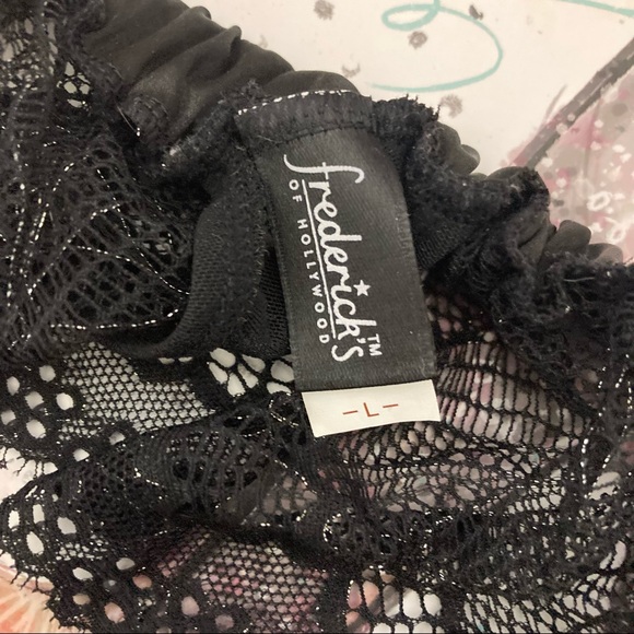 Frederick’s of Hollywood The Premier Panty Collection Black Skirted Thong - Picture 12 of 12